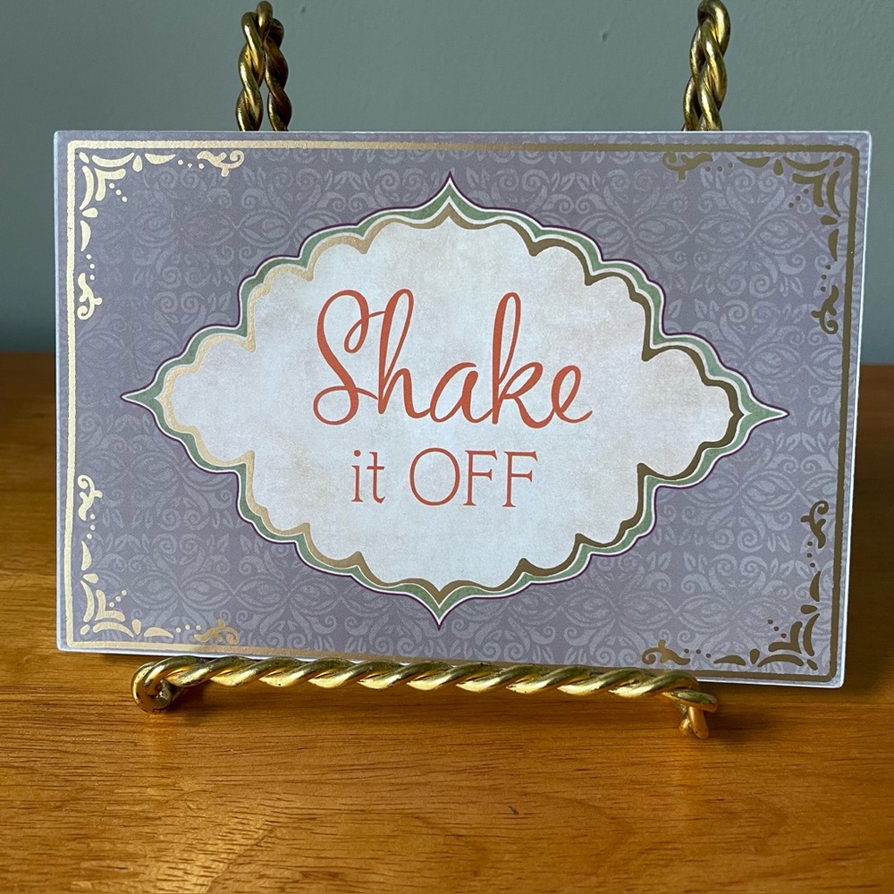 ⭐️FWP Shake It Off Wooden Postcard Plaque
